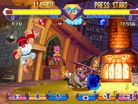 une photo d'Ã©cran de Pocket Fighter sur Sony Playstation